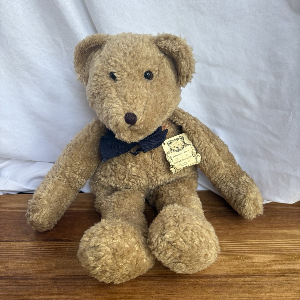 Boyds Bears‎ Plush Teddy Bear Brown Bow Tie Bears in the Attic 1991-93 Hang Tag